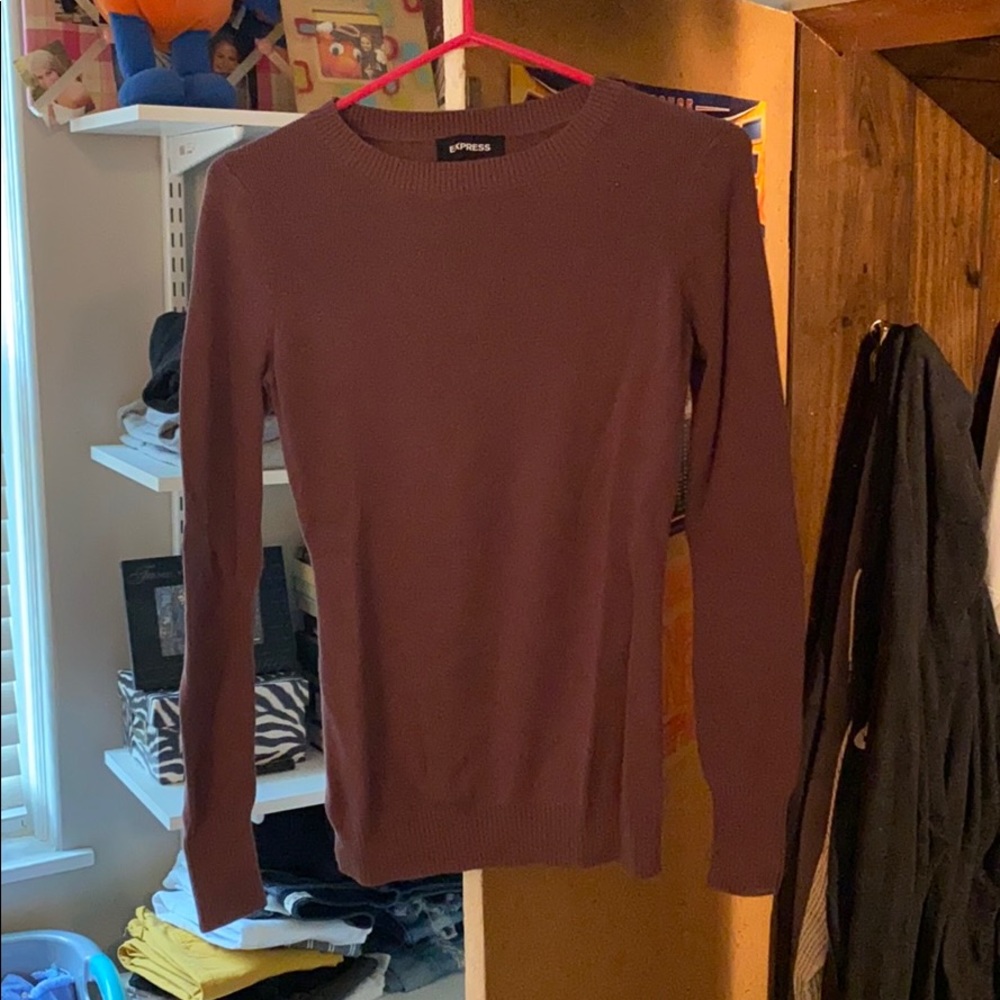 Purple fitted sweater